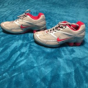 Nike pink and silver sneakers